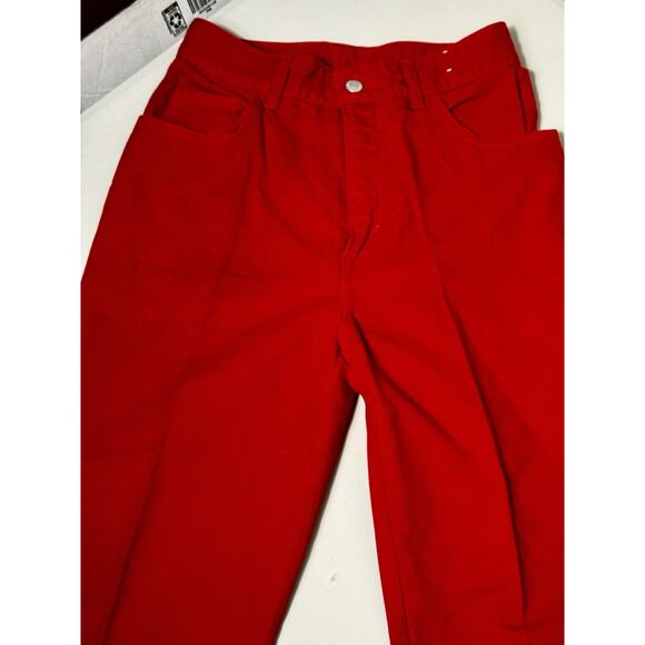 Rare 90 JUST USA Red High Waist Straight Leg Jeans Sz 9 ~ 27” Waist Made in USA - Picture 9 of 12